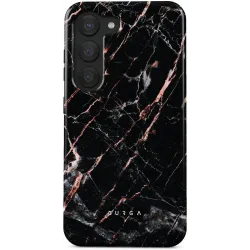 Burga Tough Back Cover Hülle für Samsung Galaxy S23 - Rose Gold Marble