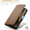 CASEME Litchi Texture Book Wallet Klapphülle für Apple iPhone 17e/16e - Braun 12