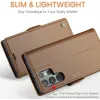 CASEME Litchi Texture Book Wallet Klapphülle für Samsung Galaxy S25 Ultra - Braun 10
