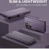 CASEME Litchi Texture Book Wallet Klapphülle für Oppo Reno13 - Lila 8