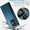 CASEME Litchi Texture Book Wallet Klapphülle für Oppo Reno13 F 4G/5G / Reno13 FS 5G - Blau 4