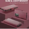 CASEME Litchi Texture Book Wallet Klapphülle für Oppo Reno13 F 4G/5G / Reno13 FS 5G - Rot 8
