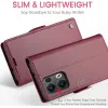 CASEME Litchi Texture Book Wallet Klapphülle für Oppo Reno13 Pro - Rot 4