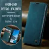 CASEME Retro Texture Book Wallet Klapphülle für OnePlus 13 - Blau 4