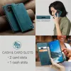 CASEME Retro Texture Book Wallet Klapphülle für OnePlus 13 - Blau 9