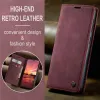 CASEME Retro Texture Book Wallet Klapphülle für OnePlus 13 - Bordeaux 4