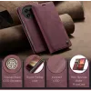 CASEME Retro Texture Book Wallet Klapphülle für OnePlus 13 - Bordeaux 7
