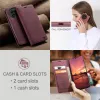 CASEME Retro Texture Book Wallet Klapphülle für OnePlus 13 - Bordeaux 9