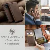 CASEME Retro Texture Book Wallet Klapphülle für OnePlus 13 - Dunkelbraun 9