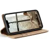 CASEME Retro Texture Book Wallet Klapphülle für Apple iPhone 17e/16e - Hellbraun 7