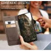 CASEME Retro Texture Book Wallet Klapphülle für Oppo Reno13 F 4G/5G / Reno13 FS 5G - Dunkelbraun 8