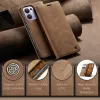 CASEME Retro Texture Book Wallet Klapphülle für Oppo Reno13 F 4G/5G / Reno13 FS 5G - Hellbraun 5
