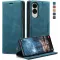 CASEME Retro Texture Book Wallet Klapphülle für Samsung Galaxy S25 Edge - Blau