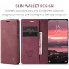 CASEME Retro Texture Book Wallet Klapphülle für Samsung Galaxy S25 Edge - Bordeaux 2