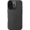 Decoded Echtleder Back Cover Hülle für Apple iPhone 16 - Schwarz
