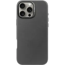 Decoded Echtleder Back Cover Hülle für Apple iPhone 16 Pro Max - Schwarz