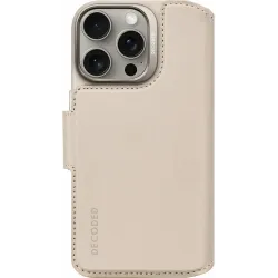Decoded Echtleder 2-in-1 Book Wallet Klapphülle für Apple iPhone 16 Pro - Clay