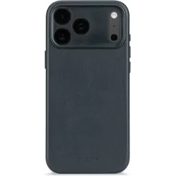 Decoded Echtleder Back Cover Hülle für Apple iPhone 17 Pro Max - Navy Shadow
