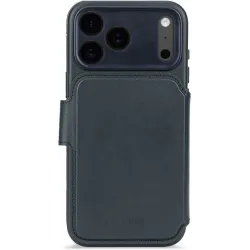 Decoded Echtleder 2-in-1 Book Wallet Klapphülle für Apple iPhone 17 Pro - Navy Shadow