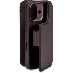 Decoded Echtleder 2-in-1 Book Wallet Klapphülle für Apple iPhone 17 - Chocolate Brown