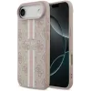 Guess 4G Printed Stripes Hard Case Back Cover Hülle mit MagSafe für Apple iPhone Air - Rosa 0