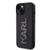Karl Lagerfeld 3D Rubber Glitter Logo Back Cover Hülle für Apple iPhone 15 Plus/14 Plus - Schwarz 1