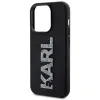 Karl Lagerfeld 3D Rubber Glitter Logo Back Cover Hülle für Apple iPhone 15 Pro Max - Schwarz 5