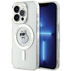 Karl Lagerfeld IML Choupette Back Cover Hülle mit MagSafe für Apple iPhone 15 Pro - Transparent