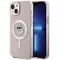 Karl Lagerfeld IML Choupette Back Cover Hülle mit MagSafe für Apple iPhone 15 Plus/14 Plus - Rosa