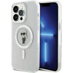 Karl Lagerfeld IML Ikonik Back Cover Hülle mit MagSafe für Apple iPhone 15 Pro Max - Transparent
