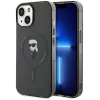 Karl Lagerfeld IML Ikonik Back Cover Hülle mit MagSafe für Apple iPhone 15 - Schwarz