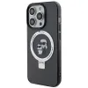 Karl Lagerfeld Ring Stand Karl & Choupette Hard Case Back Cover Hülle mit MagSafe für Apple iPhone 15 Pro - Schwarz 2