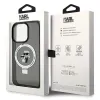 Karl Lagerfeld Ring Stand Karl & Choupette Hard Case Back Cover Hülle mit MagSafe für Apple iPhone 15 Pro - Schwarz 8