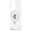 Karl Lagerfeld Ring Stand Karl & Choupette Hard Case Back Cover Hülle mit MagSafe für Apple iPhone 14 Pro - Weiß 6