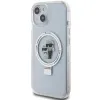 Karl Lagerfeld Ring Stand Karl & Choupette Hard Case Back Cover Hülle mit MagSafe für Apple iPhone 14 - Weiß 2