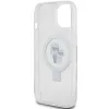 Karl Lagerfeld Ring Stand Karl & Choupette Hard Case Back Cover Hülle mit MagSafe für Apple iPhone 14 - Weiß 7