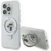 Karl Lagerfeld Ring Stand Karl & Choupette Hard Case Back Cover Hülle mit MagSafe für Apple iPhone 14 Pro Max - Weiß
