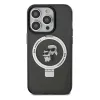 Karl Lagerfeld Ring Stand Karl & Choupette Hard Case Back Cover Hülle mit MagSafe für Apple iPhone 14 Pro Max - Schwarz 3