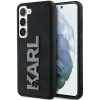 Karl Lagerfeld 3D Rubber Glitter Logo Back Cover Hülle für Samsung Galaxy S23 - Schwarz 0