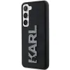 Karl Lagerfeld 3D Rubber Glitter Logo Back Cover Hülle für Samsung Galaxy S23 - Schwarz 1