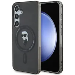 Karl Lagerfeld IML Ikonik Back Cover Hülle mit MagSafe für Samsung Galaxy S24 - Schwarz