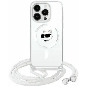 Karl Lagerfeld IML Choupette Head & Cord Back Cover Hülle mit MagSafe für Apple iPhone 14 Pro Max - Transparent