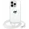 Karl Lagerfeld IML Choupette Head & Cord Back Cover Hülle mit MagSafe für Apple iPhone 14 Pro Max - Transparent