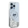 Karl Lagerfeld Liquid Glitter Choupette Head Back Cover Hülle mit MagSafe für Apple iPhone 14 Pro - Transparent 3