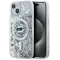 Karl Lagerfeld Liquid Glitter Choupette Head Back Cover Hülle mit MagSafe für Apple iPhone 14 - Transparent