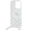 Karl Lagerfeld IML Crossbody Monogram Karl & Choupette Head Back Cover Hülle mit MagSafe für Apple iPhone 15 Pro - Transparent 5