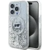 Karl Lagerfeld Liquid Glitter Choupette Head Back Cover Hülle mit MagSafe für Apple iPhone 15 Pro - Transparent 0