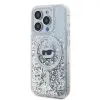 Karl Lagerfeld Liquid Glitter Choupette Head Back Cover Hülle mit MagSafe für Apple iPhone 15 Pro - Transparent 1