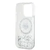 Karl Lagerfeld Liquid Glitter Choupette Head Back Cover Hülle mit MagSafe für Apple iPhone 15 Pro - Transparent 6