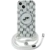 Karl Lagerfeld IML Crossbody Monogram Karl & Choupette Head Back Cover Hülle mit MagSafe für Apple iPhone 15/14 - Transparent 2